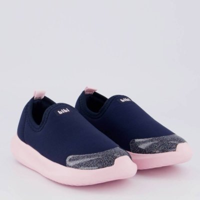 Tênis Bibi Flash Infantil Azul Marinho e Rosa