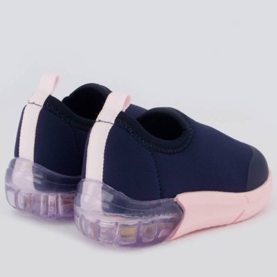 Tênis Bibi Luzes Space Infantil Azul e Rosa