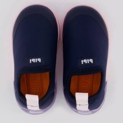 Tênis Bibi Luzes Space Infantil Azul e Rosa