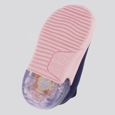 Tênis Bibi Luzes Space Infantil Azul e Rosa