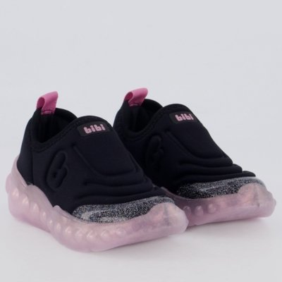 Tênis Bibi Roller Celebration 3.0 Infantil Preto e Rosa