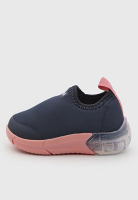 Tênis Infantil Bibi Slip On Space LED Azul Marinho