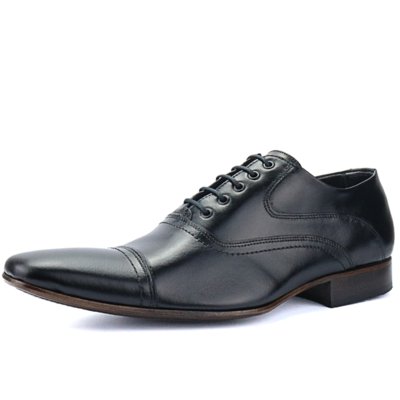 Sapato Social Oxford em Couro SapatoFran Clássico Bico Fino Macio Preto Menor preço em Sapato Social Oxford em Couro SapatoFran Clássico Bico Fino Macio Preto