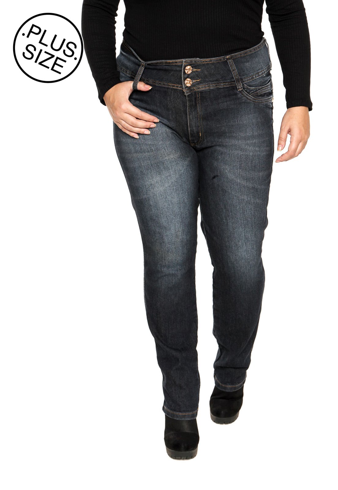 calça jeans biotipo plus size