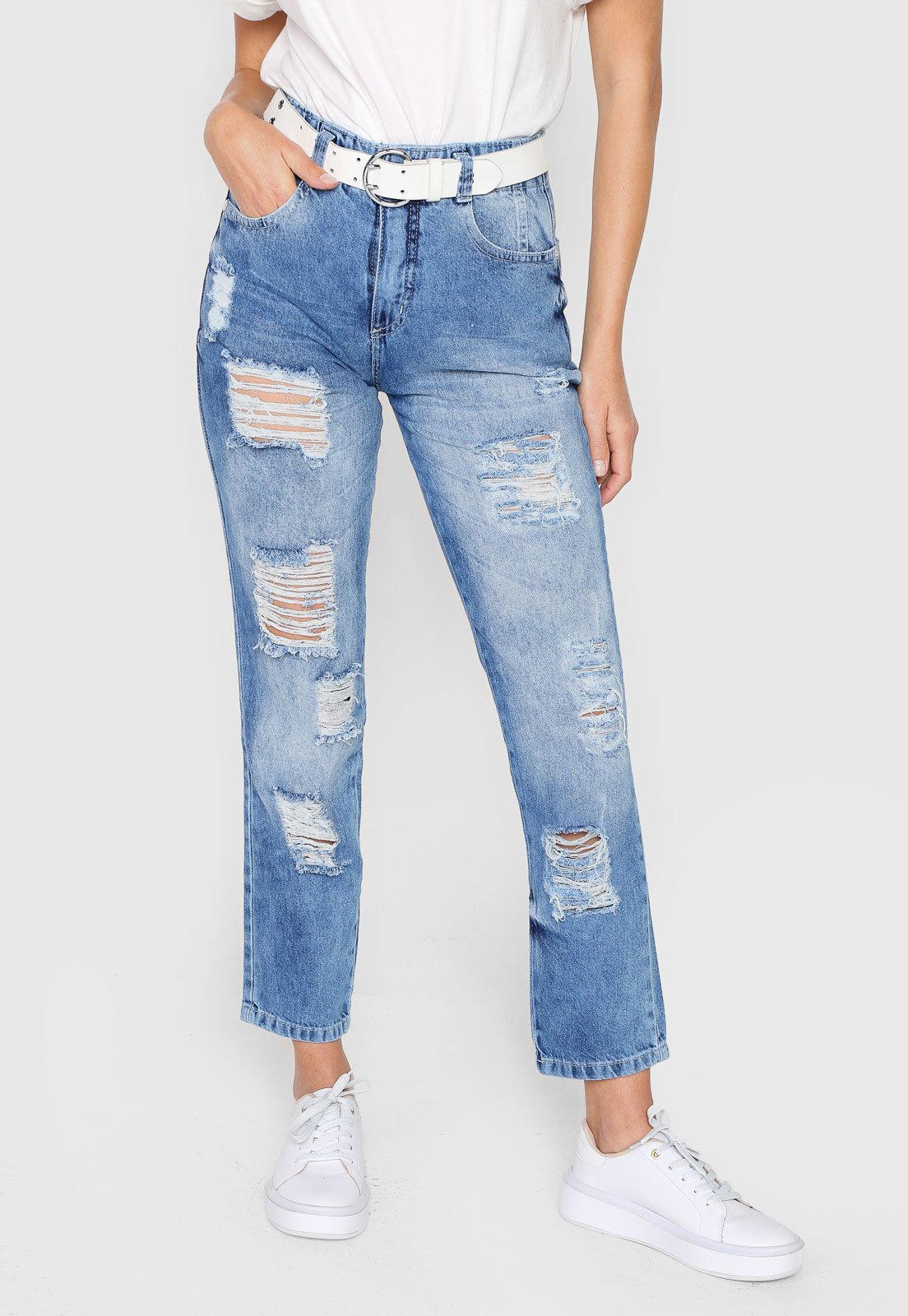 Calça feminina mom jeans hot sale biotipo