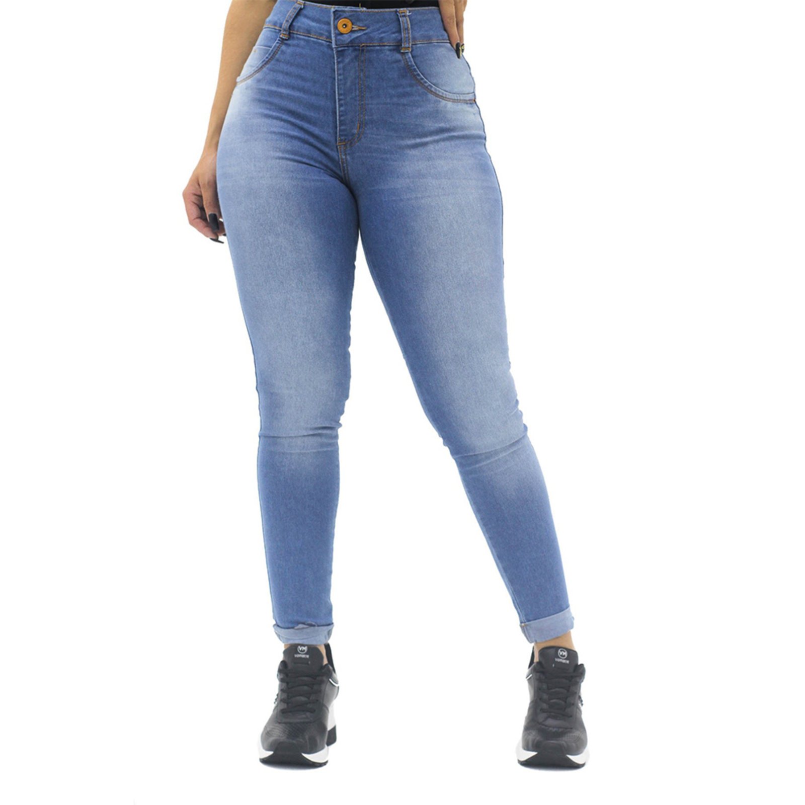 Calca sales jeans midi