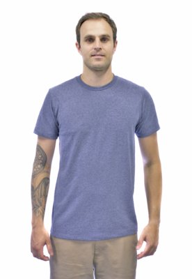 Camiseta Blanks Co LISA Tubular Importada Mescla Russian Blue Menor preço em Camiseta Blanks Co LISA Tubular Importada Mescla Russian Blue