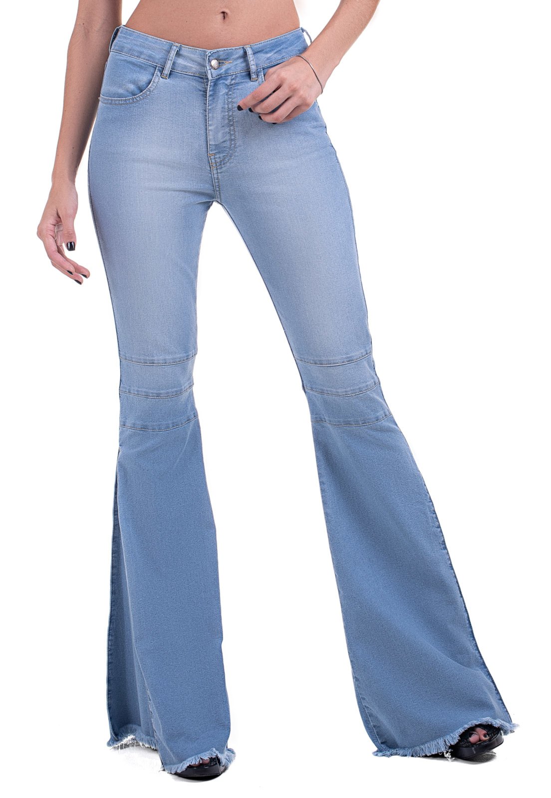 calça jeans super flare