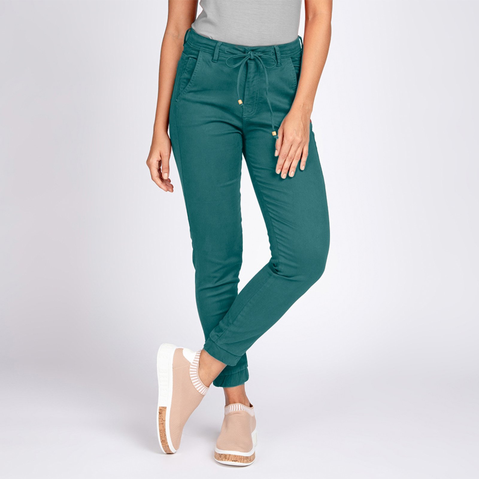 Calça Jogger Jeans Bloom tipo Moletom Verde Ultramar - Compre Agora