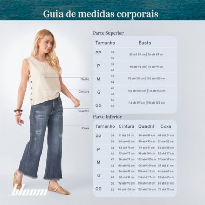 Calça Jeans Pantacourt Reta