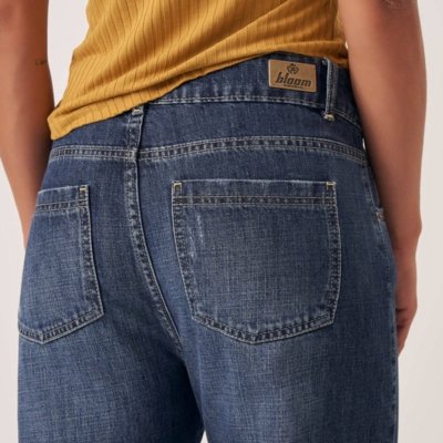 Calça Jeans Wide Leg Azul Escuro