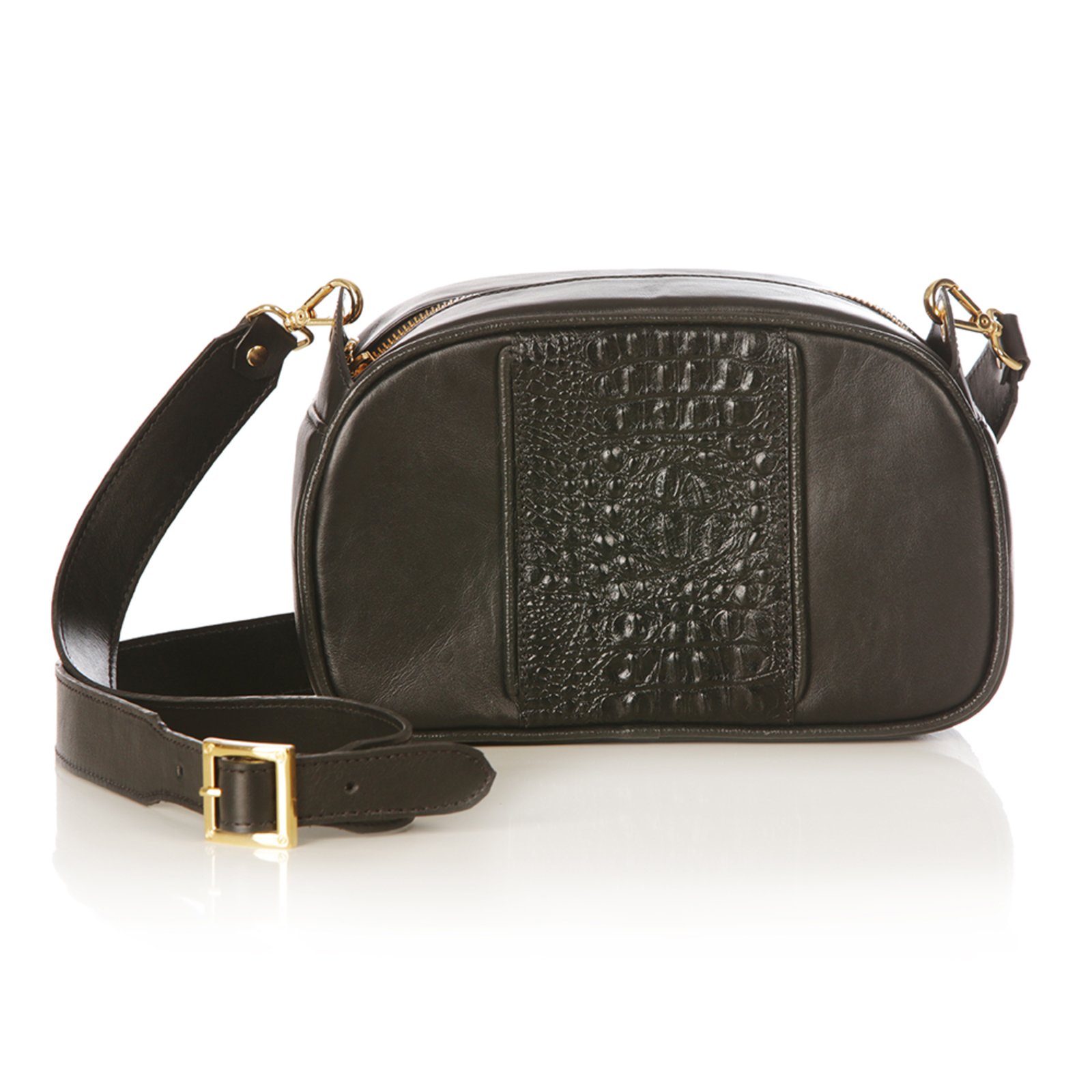 pebbled crossbody bolsa