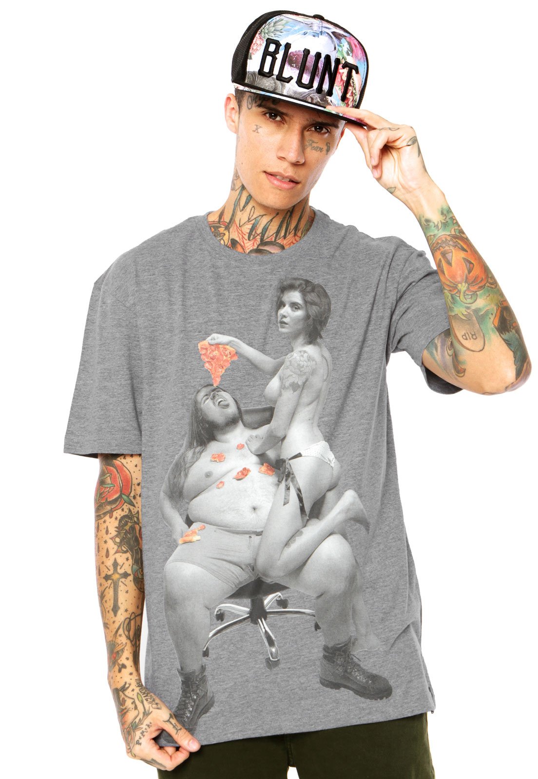 Camiseta Blunt Sex Fat Boy Cinza - Compre Agora | Dafiti Brasil