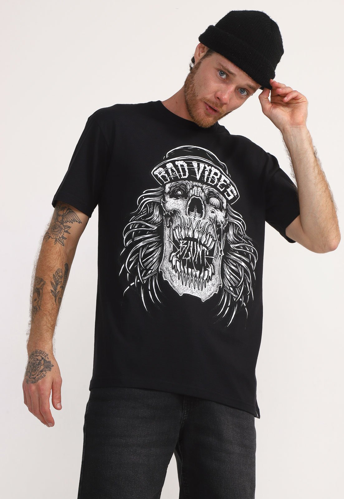 Camiseta Blunt Skull Bad Vibes Preta - Compre Agora