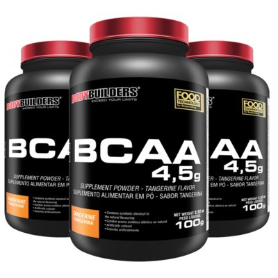 Kit 3x BCAA 4,5g 100g – Bodybuilders. Menor preço em Kit 3x BCAA 4,5g 100g – Bodybuilders.