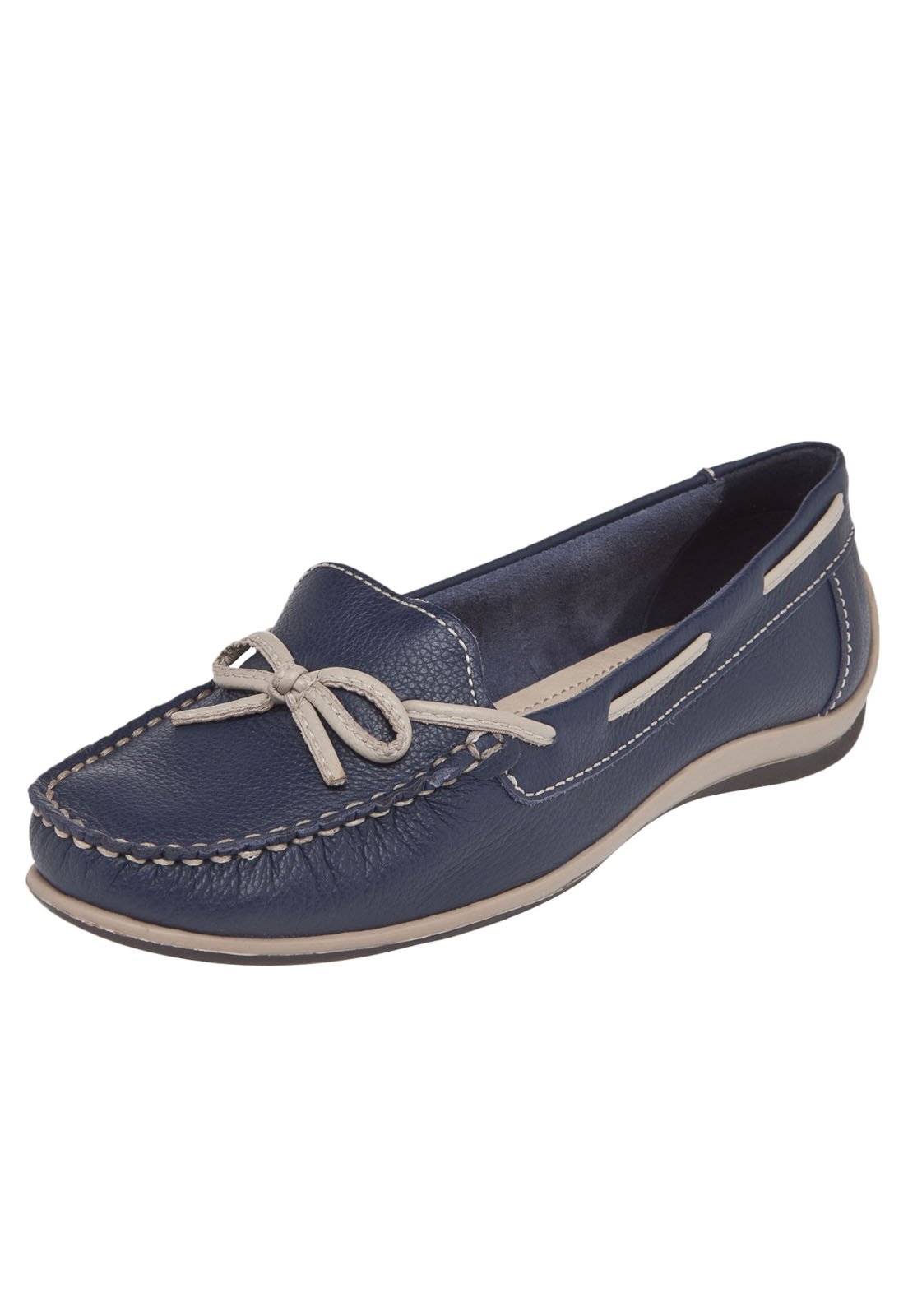 mocassim feminino azul marinho