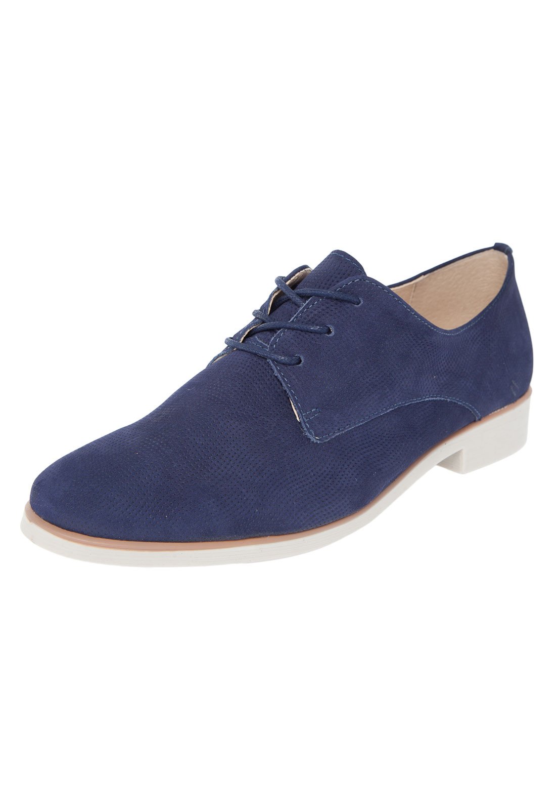 sapato oxford feminino azul marinho