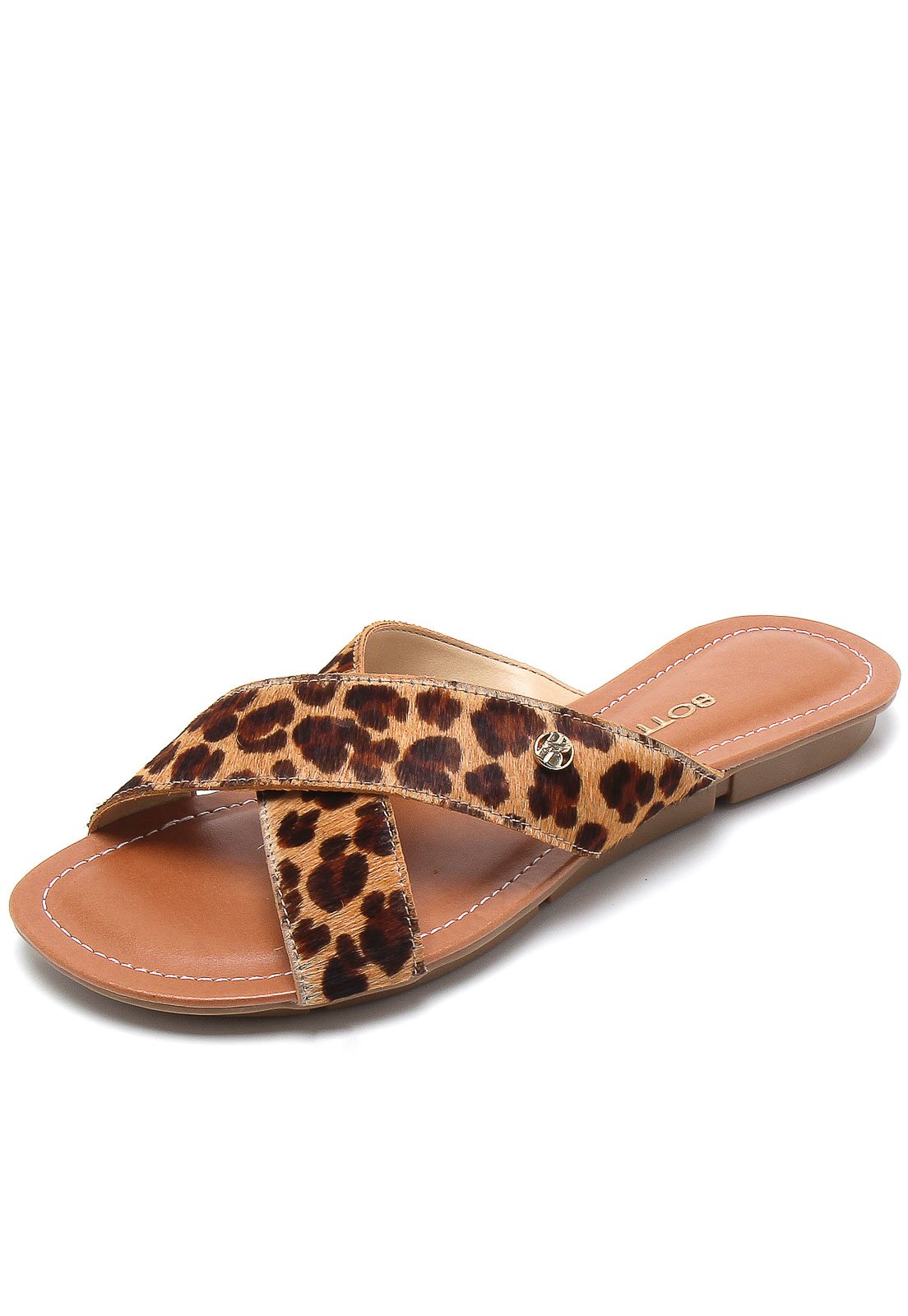 slip on bottero onça bege