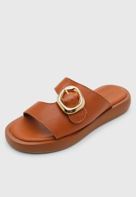 Rasteira Feminina Bottero Fivela Caramelo