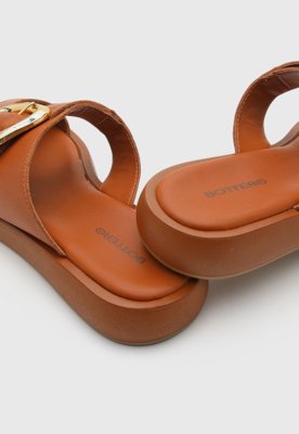 Rasteira Feminina Bottero Fivela Caramelo