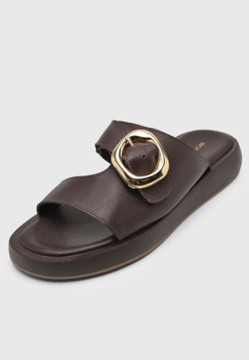 Rasteira Feminina Bottero Fivela Marrom