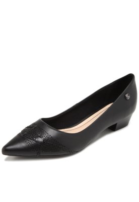 scarpin couro bottero lasercut preto