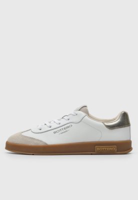 Tênis Bottero Recortes Suede Branco