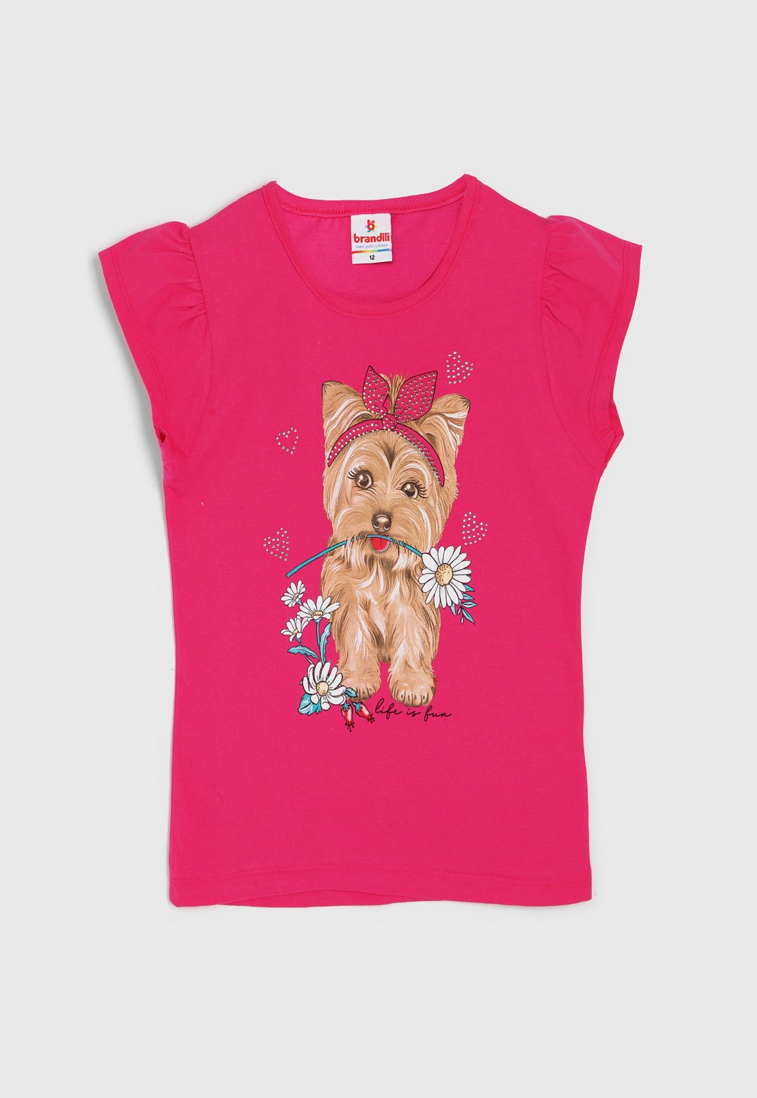 Camiseta Infantil Brandili Sakura Rosa - Compre Agora