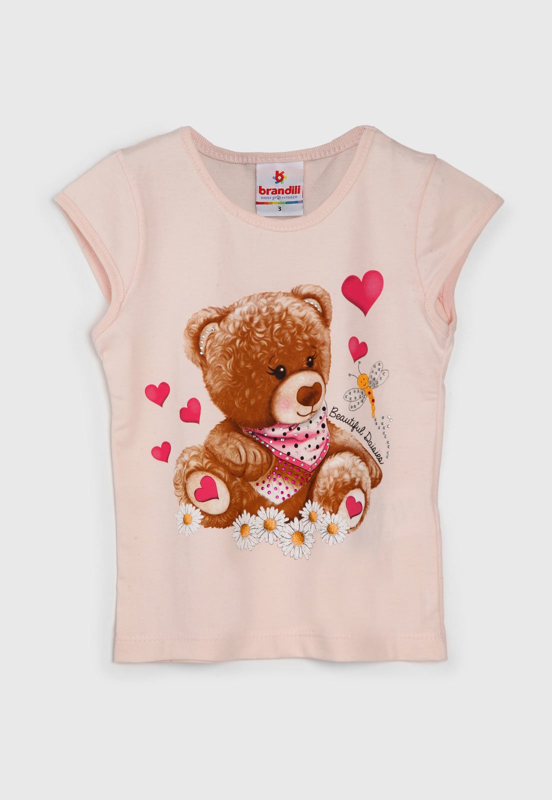 Camiseta Infantil Brandili Sakura Rosa - Compre Agora