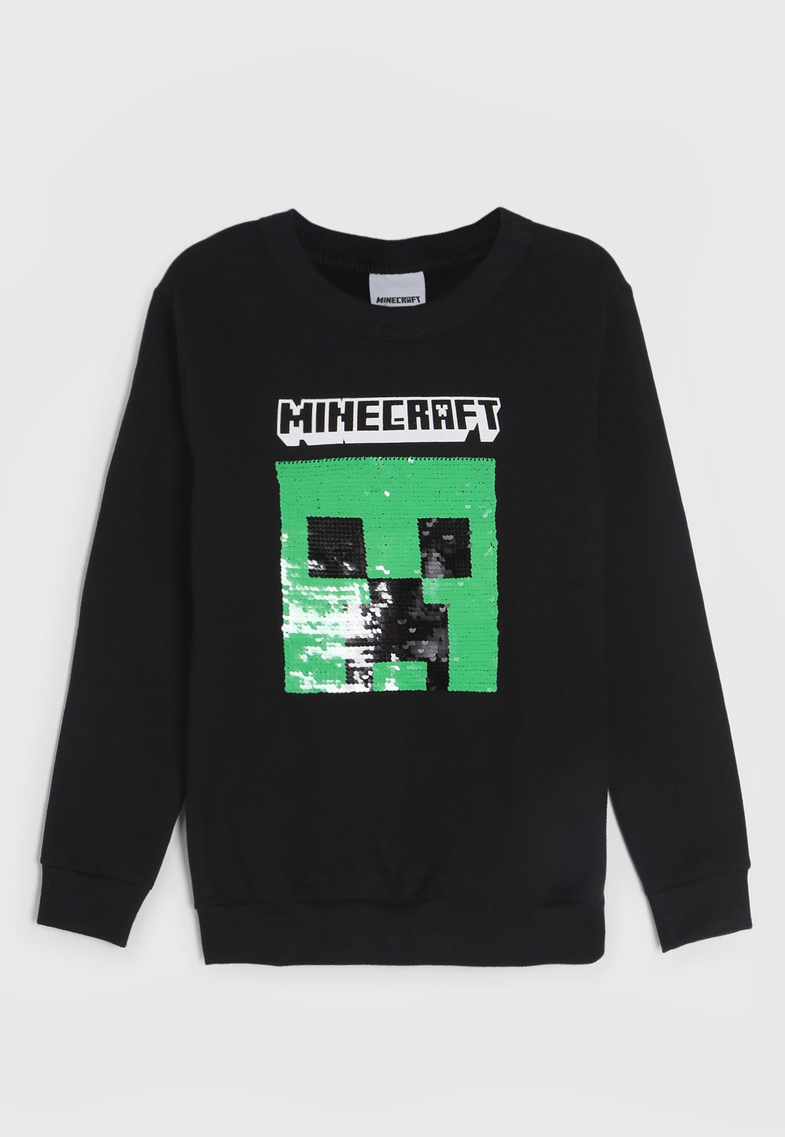 Camiseta Infantil Manga Preta - Minecraft