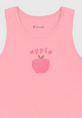 Conjunto Infantil Brandili Top Cropped e Short Rosa