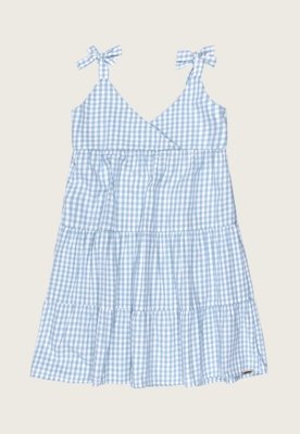 VESTIDO XADREZ VICHY AZUL - Comprar em LouitaStore