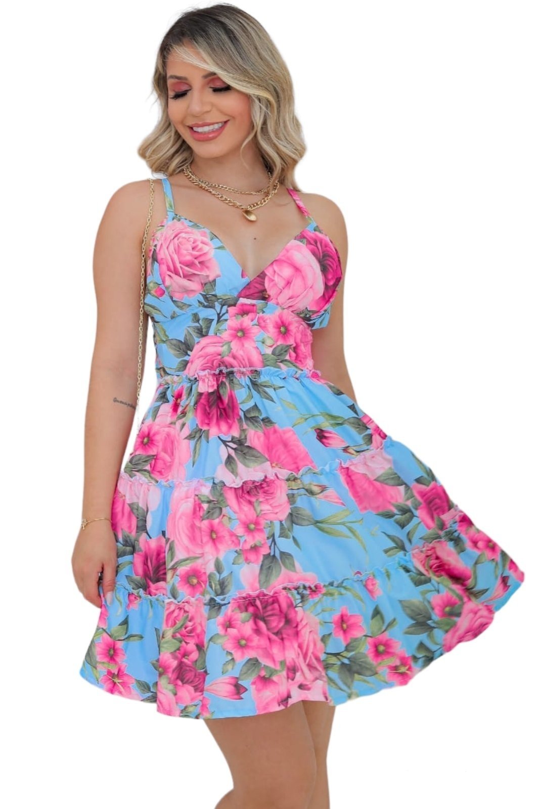 Vestido sales estampado rodado