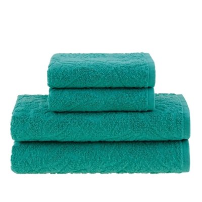 peacock blue bath towels