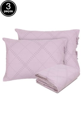 Kit Colcha 3pçs King Buddemeyer Confort Petit Rosa Menor preço em Kit Colcha 3pçs King Buddemeyer Confort Petit Rosa
