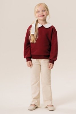 Calça Infantil Bugbee Straight em Sarja com Elastano