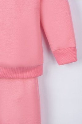 Conjunto Infantil Bugbee Menina em Moletom Rosa Pliê