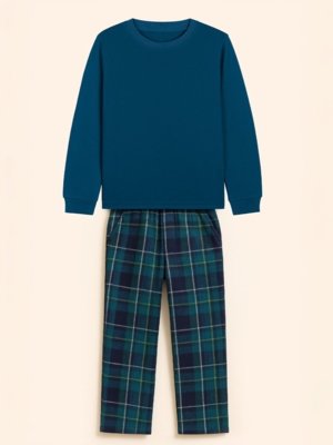 Conjunto Infantil Bugbee Menino em Malha Azul