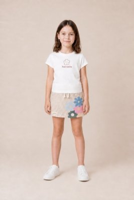 Kit 2 Conjuntos Infantis Bugbee Menina - Branco e Rosa Samba