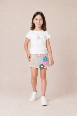 Kit 2 Conjuntos Infantis Bugbee Menina - Branco e Rosa Samba