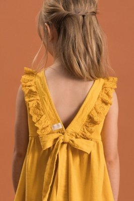 Vestido Infantil Bugbee Liso de Algodão com Lyocel