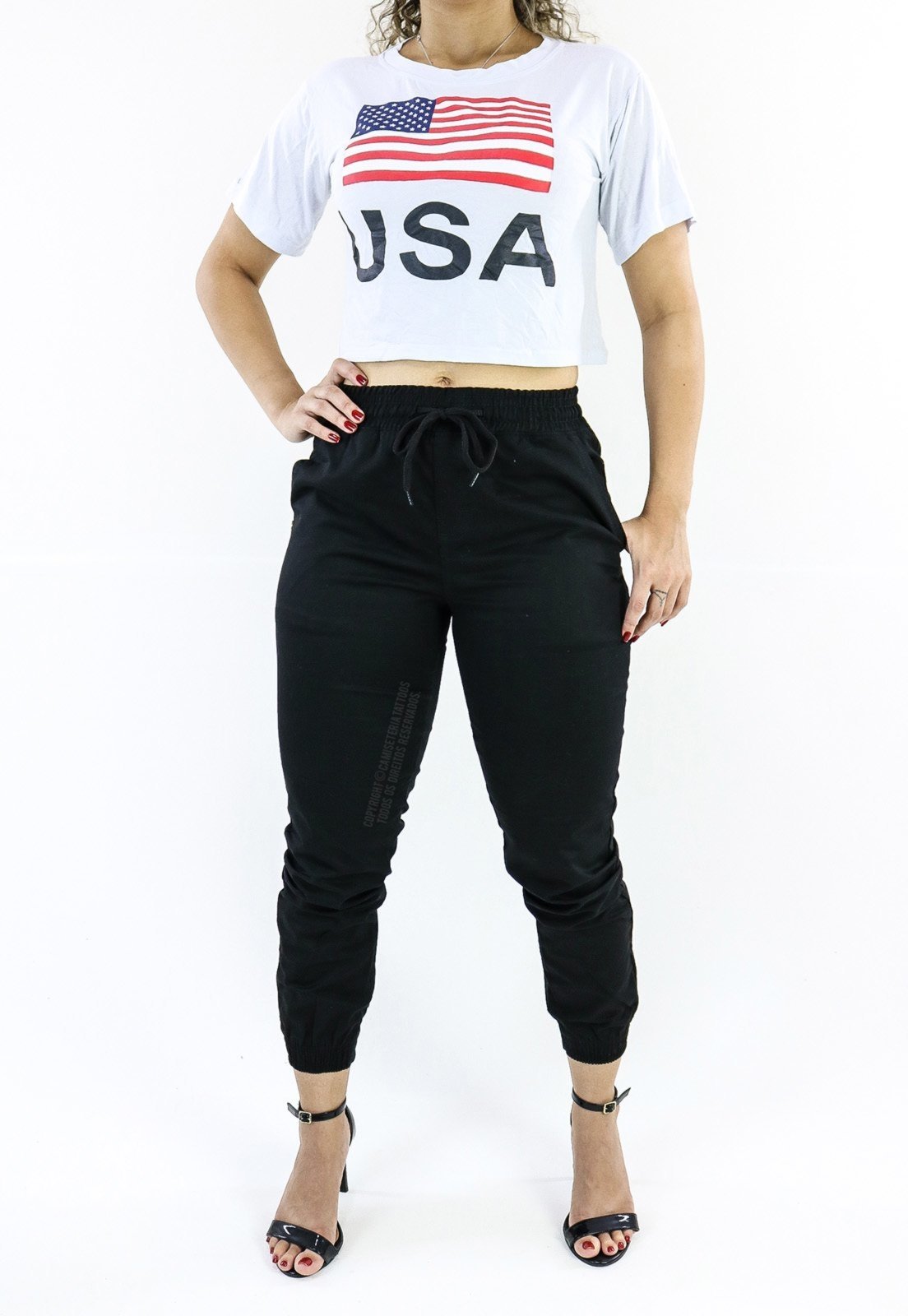 calça jogger feminina com elastico