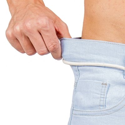 Calça Jeans Masculina Azul Claro Rasgado