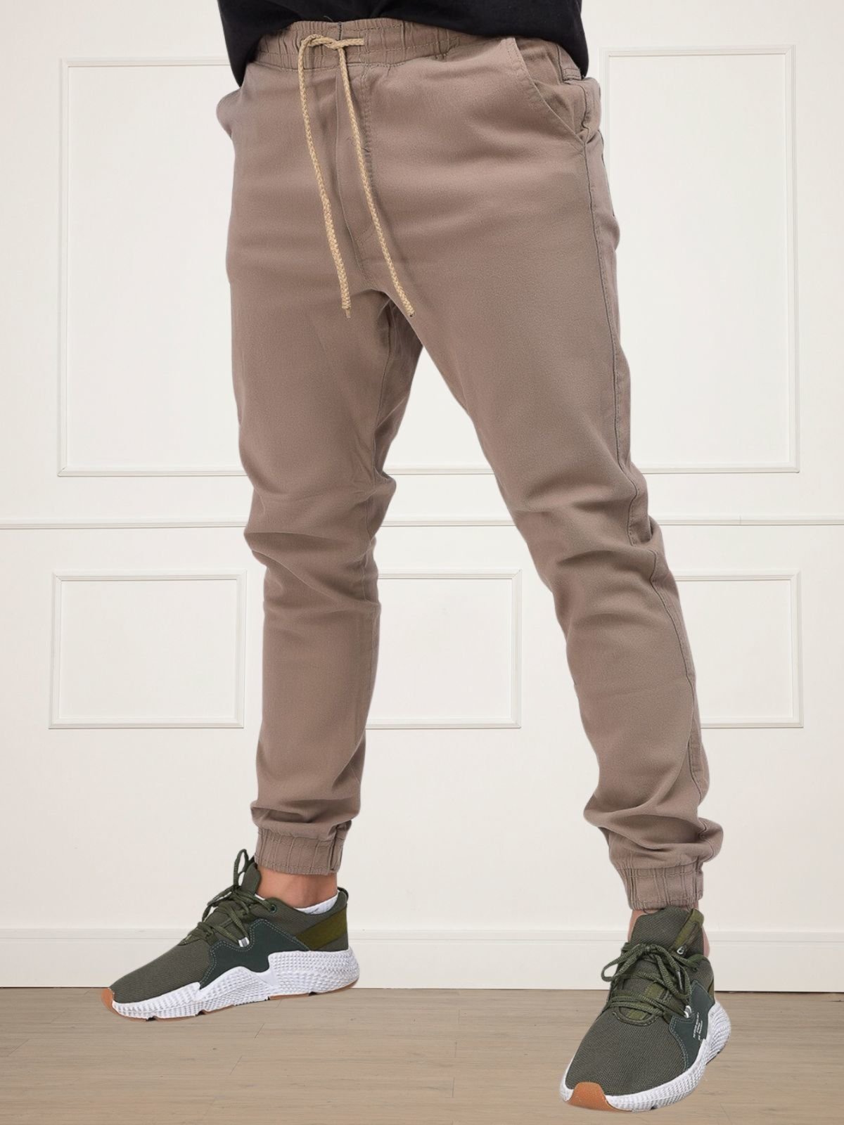 Calça shops jogger masculina caqui