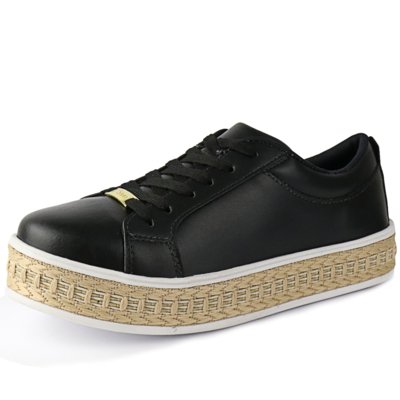 Tênis CR Shoes Flatform Rebento Preto Menor preço em Tênis CR Shoes Flatform Rebento Preto