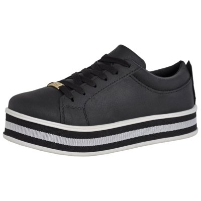Tênis Casual CR Shoes Flatform Sola Alta Preto Menor preço em Tênis Casual CR Shoes Flatform Sola Alta Preto