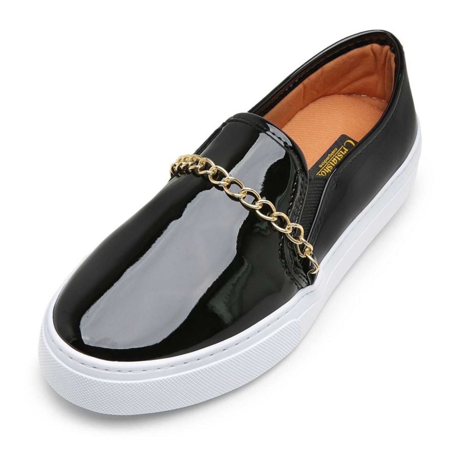 tênis casual slip on cristaishoes preto