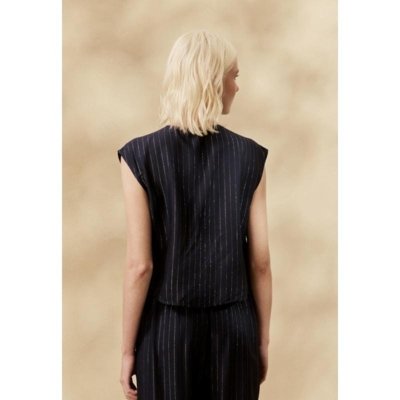 Blusa Lisa Transpassada Azul