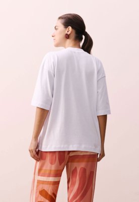 Camiseta CaCay Reta Rio é Mar Off-White