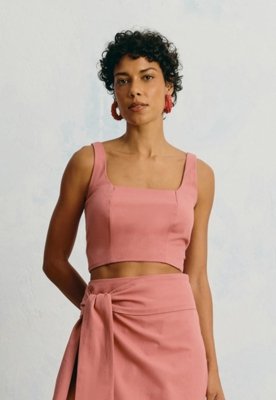 Corselet Liso Rosa